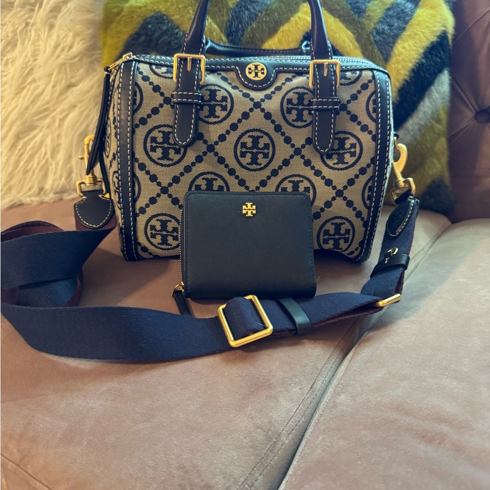 Tory Burch PETITE T MONOGRAM BARREL BAG